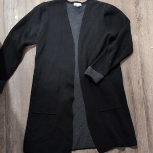 Nine West Black Open Front Cardigan